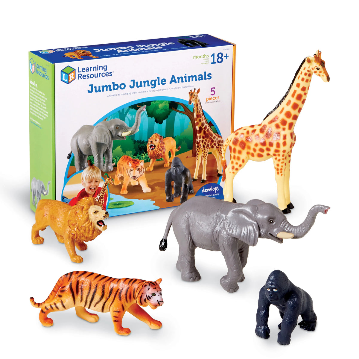 Learning Resources - Jumbo Jungle Animals Realistic Figures for Kids