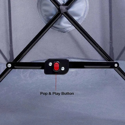 Baby Safe Foldable Playard – Grey