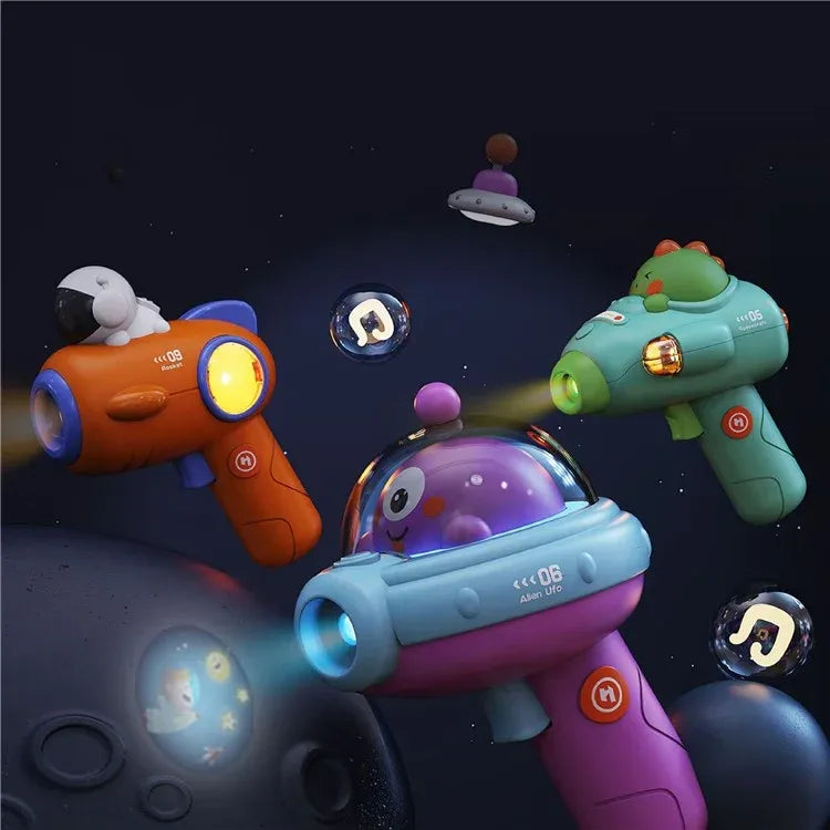 Hang Wing Cartoon Astronaut Space Gun Toy Plastic Projecting