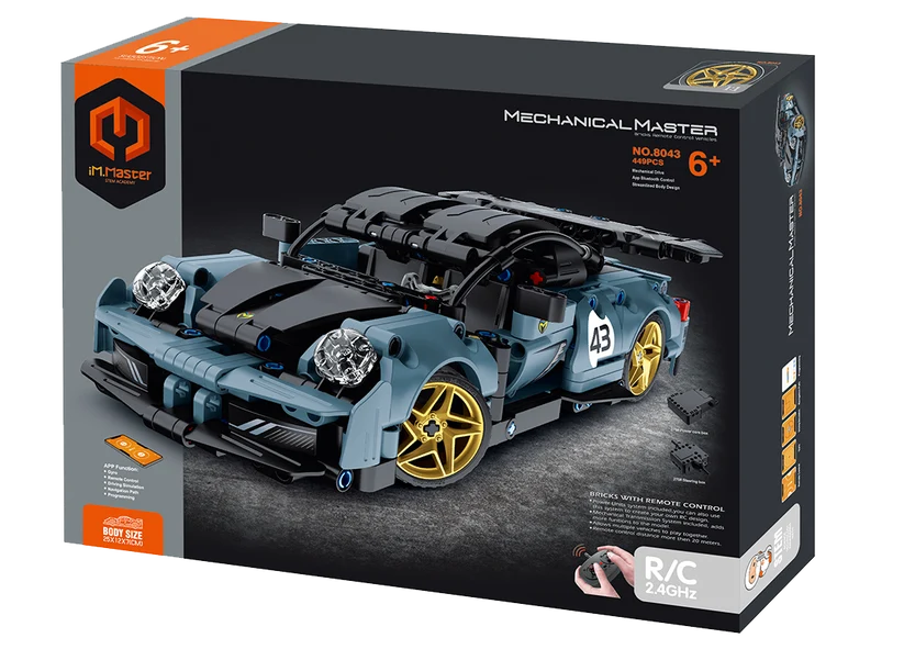 iM.Master 2.4G R/C & APP Programming Super Car (8043) – Blue, 449pcs