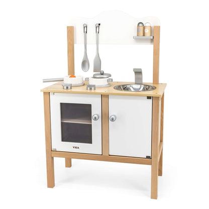 VIGA - Noble Wooden Play Kitchen with Accessories