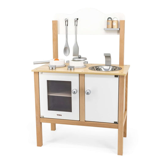 VIGA - Noble Wooden Play Kitchen with Accessories