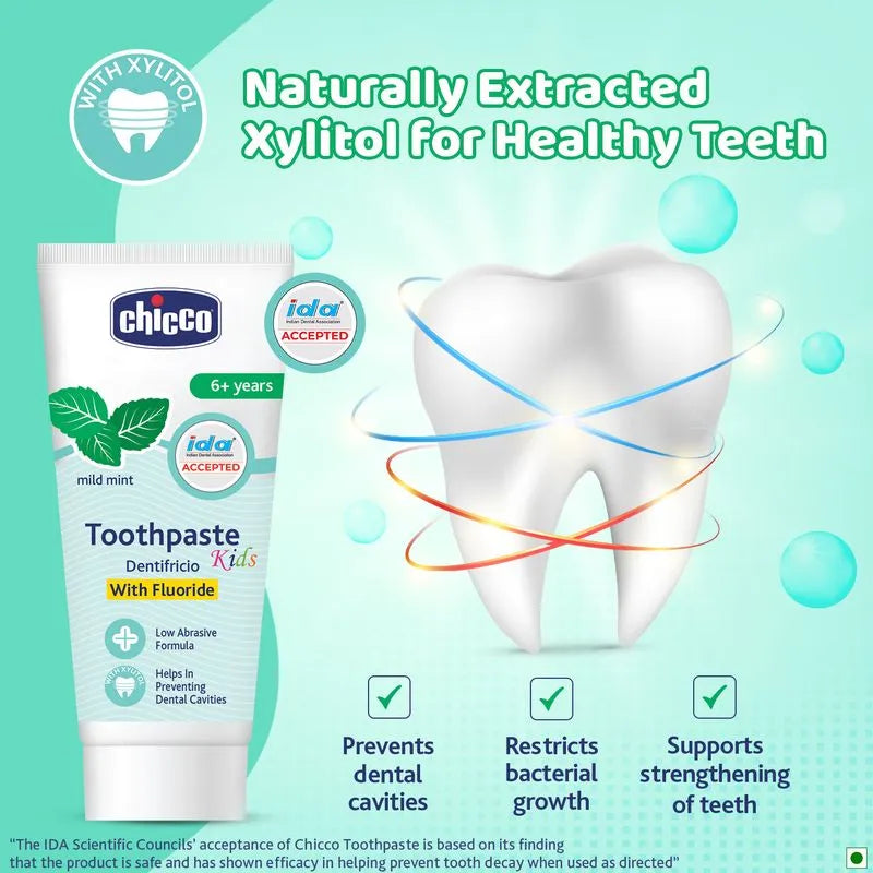 Chicco Toothpaste Mild Mint with Fluoride (6Y+)