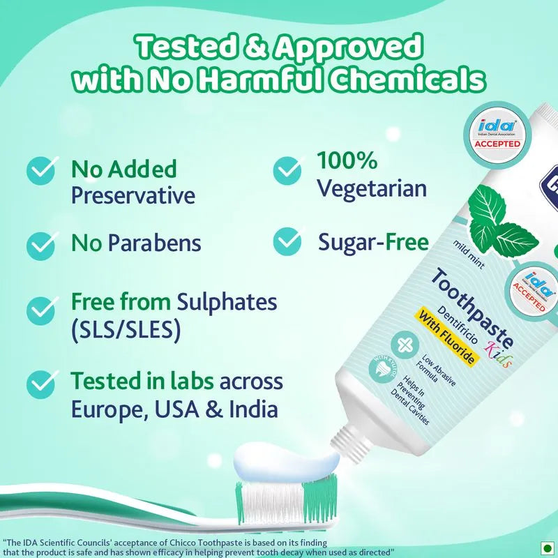 Chicco Toothpaste Mild Mint with Fluoride (6Y+)