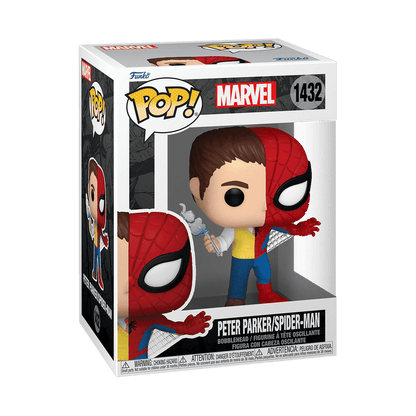 Funko Pop! - Marvel Comics Peter Parker/Spider-Man Vinyl Bobblehead Figure - 9.7 cm