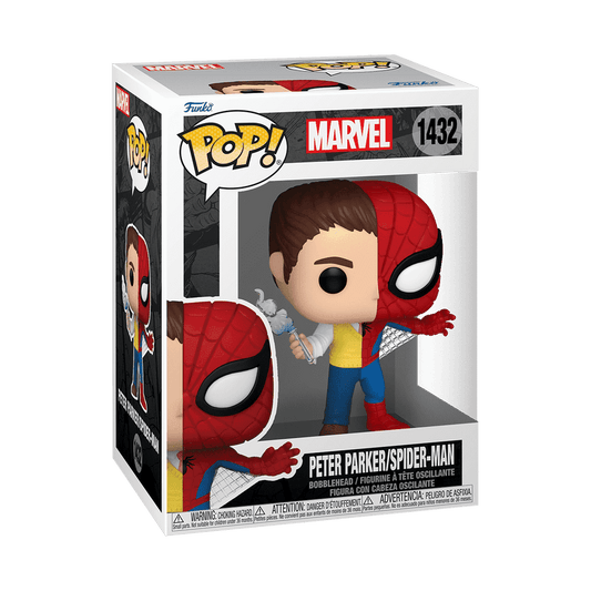 Funko Pop! - Marvel Comics Peter Parker/Spider-Man Vinyl Bobblehead Figure - 9.7 cm