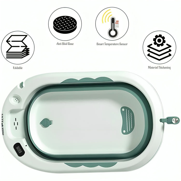 Eazy Kids Foldable Bathtub With Thermometer & Mug