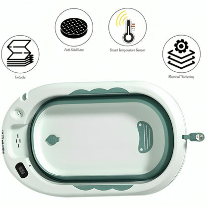Eazy Kids Foldable Bathtub With Thermometer & Mug