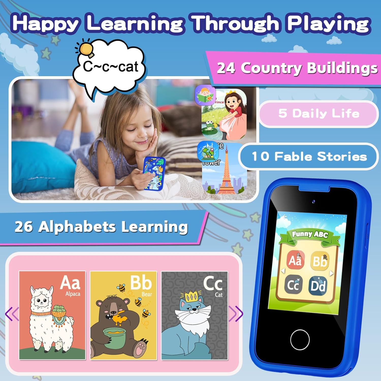 Multifunction Kids Smart Phone, 3yrs+