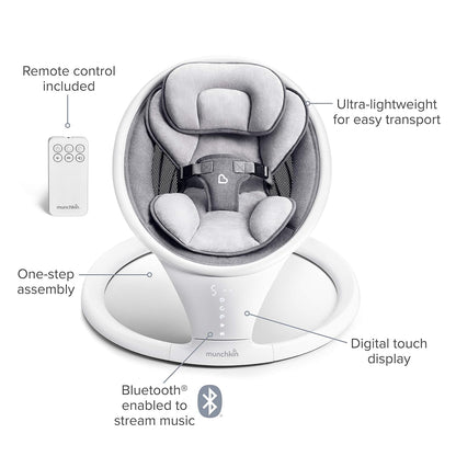 Munchkin Bluetooth Enabled Lightweight Infant Swing