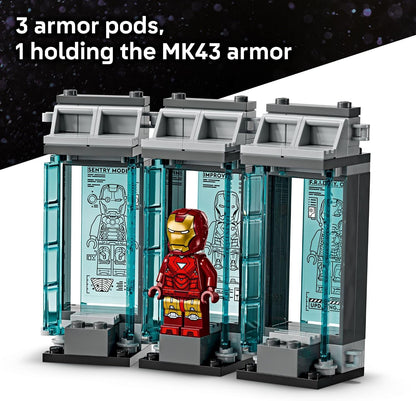 LEGO Marvel Iron Man’s Laboratory: Hall of Armor – 384 Pcs