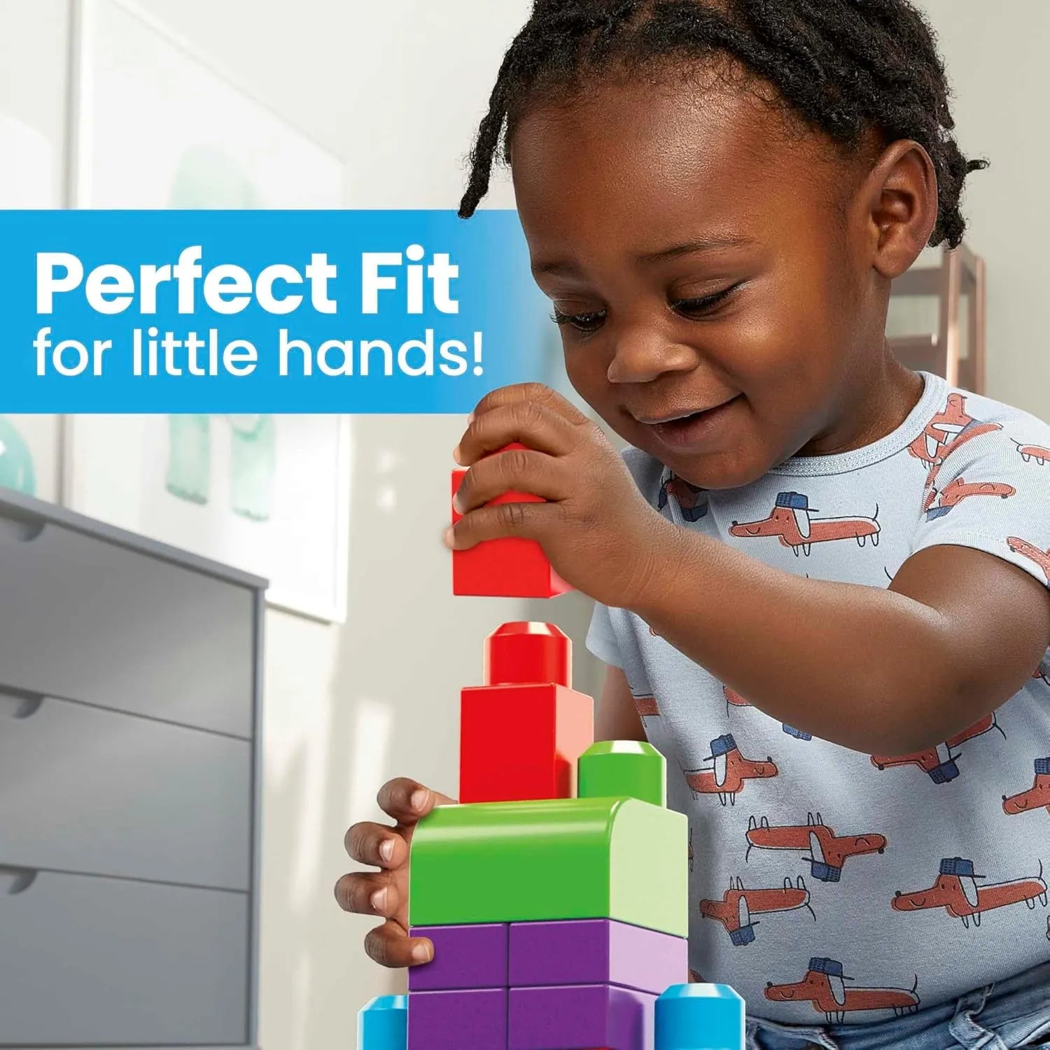 Mega Bloks Big Building Bag Building Set With 60 Big Building Blocks