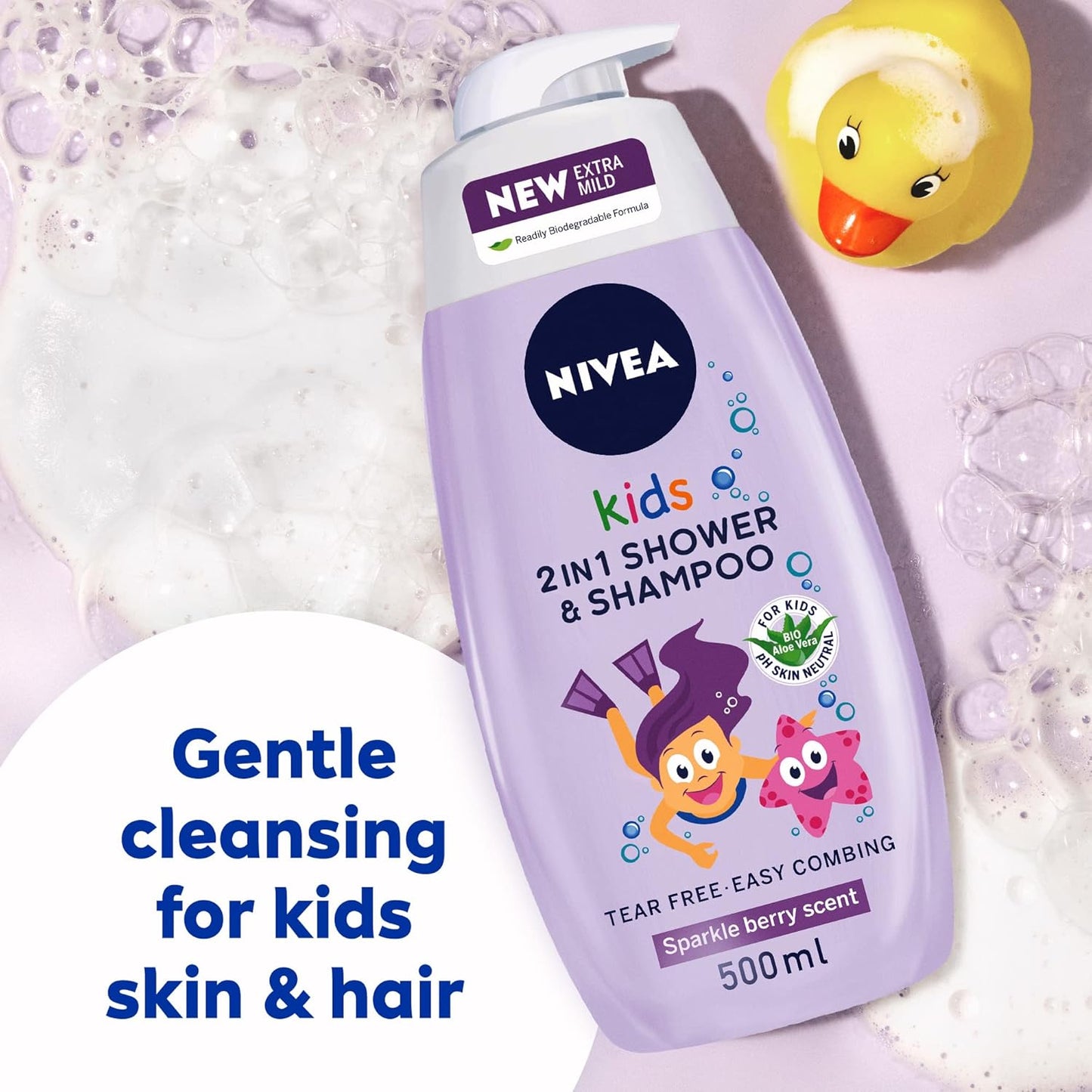 Nivea Kids 2 In 1 Shower & Shampoo (500ml)