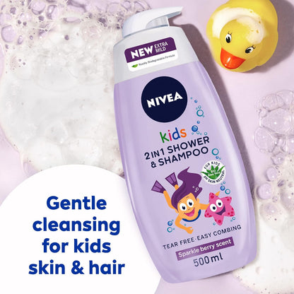 Nivea Kids 2 In 1 Shower & Shampoo (500ml)