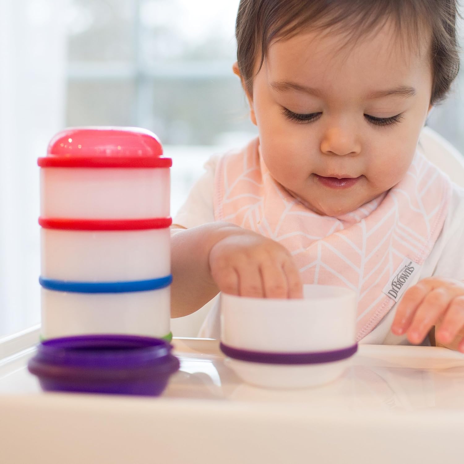 Dr. Brown's Stackable Snack-A-Pillar Snack and Dipping Cups, 4pcs