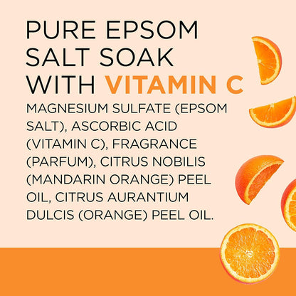 Dr. Teal's Pure Epsom Salt Soak, Glow & Radiance with Vitamin C & Citrus Essential Oils (1.36kg)