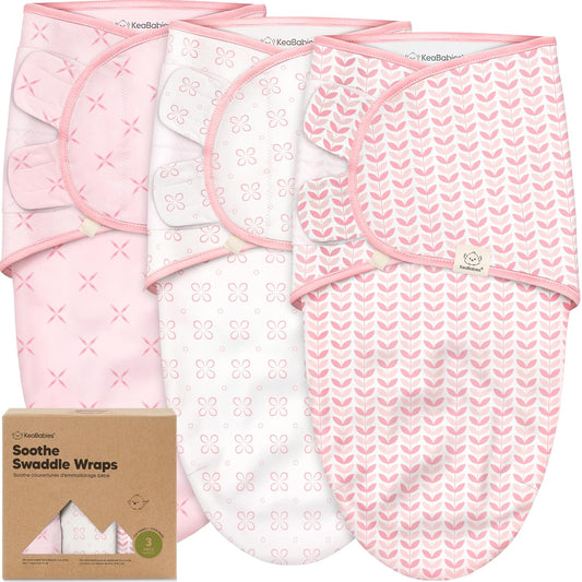 Keababies Soothe Swaddle Wrap (Blossom) - Pack of 3