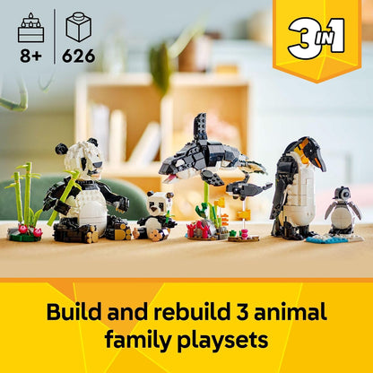 LEGO Creator 3in1 Cute Animals Panda Family – 626 Pcs