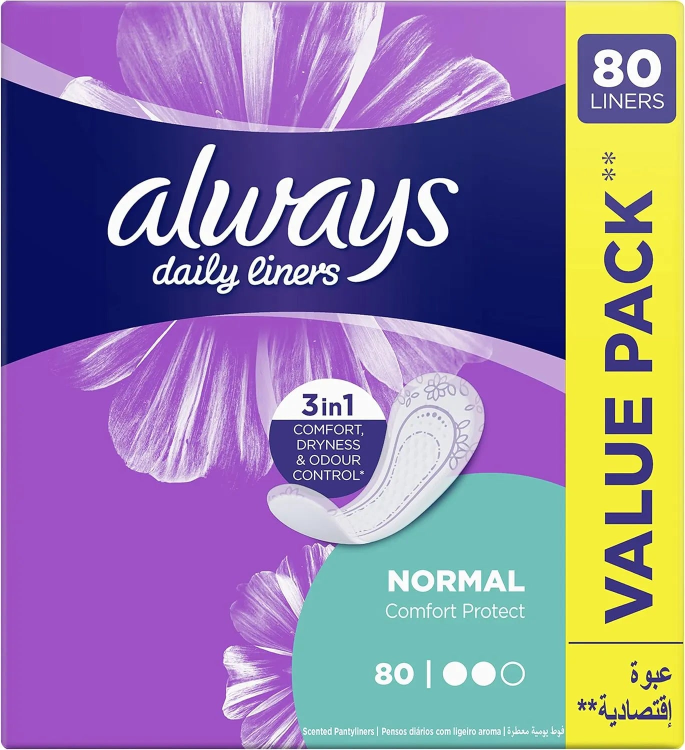 Always Liners Comfort & Protection (4x80)