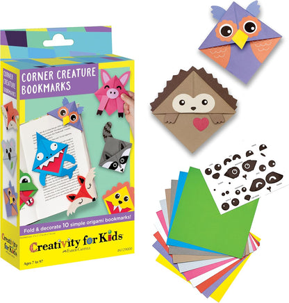 Creativity for Kids Corner Creature Bookmarks Origami Mini Kit