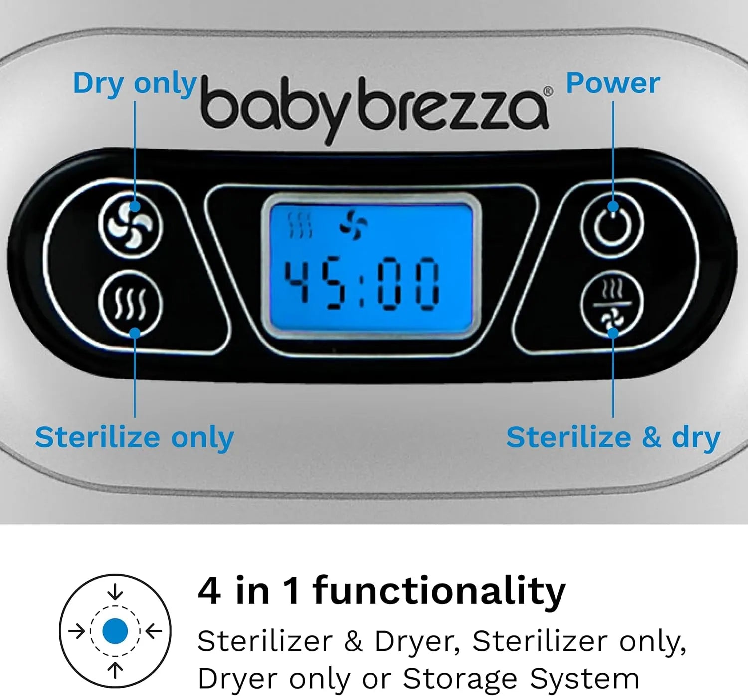 معقم ومجفف رضاعات Baby Brezza – اللون الأبيض