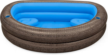 Bestway Tru Print Wicker Family Pool (7'7" x 70" x 21"/2.31m x 1.78m x 53cm)