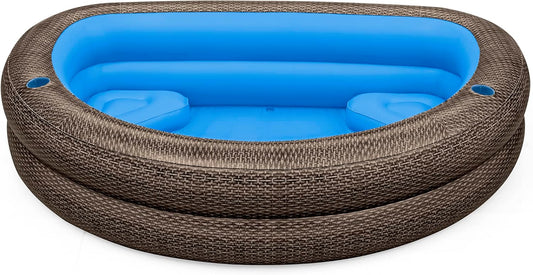 Bestway Tru Print Wicker Family Pool (7'7" x 70" x 21"/2.31m x 1.78m x 53cm)