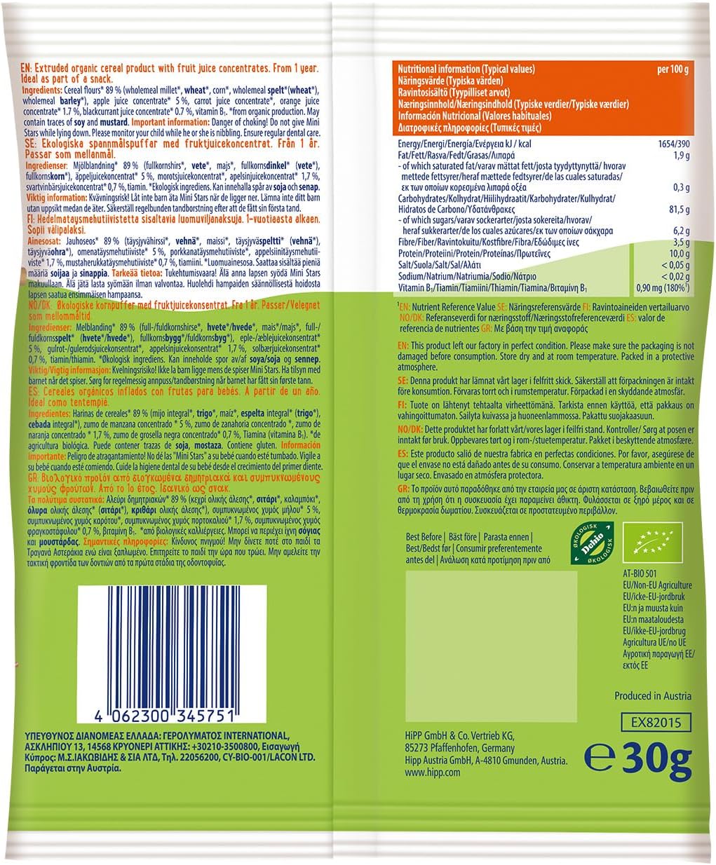 Hipp Organic Mini Starts Apple (30g)