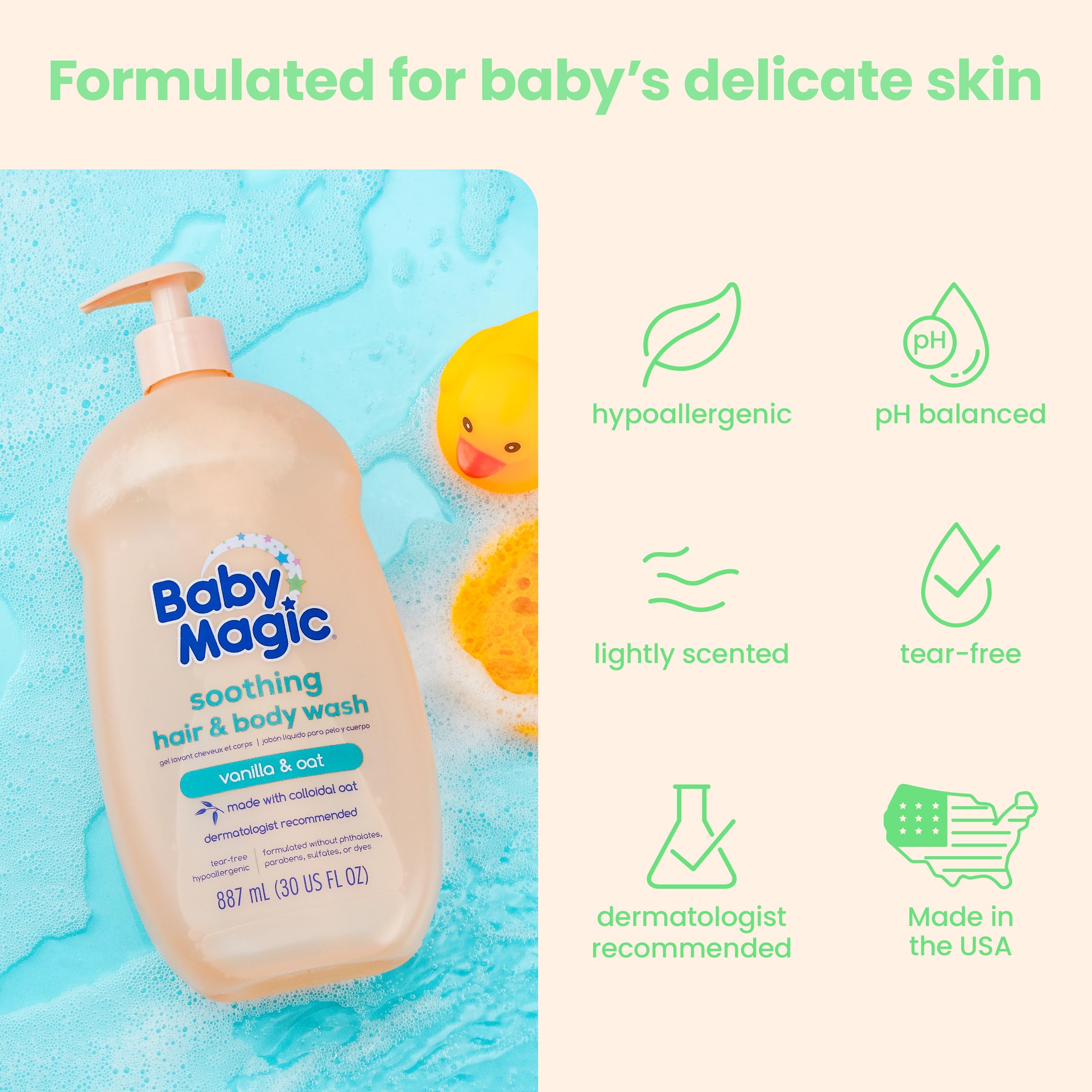 Baby Magic Moisturizing Hair & Body Wash (887ml)