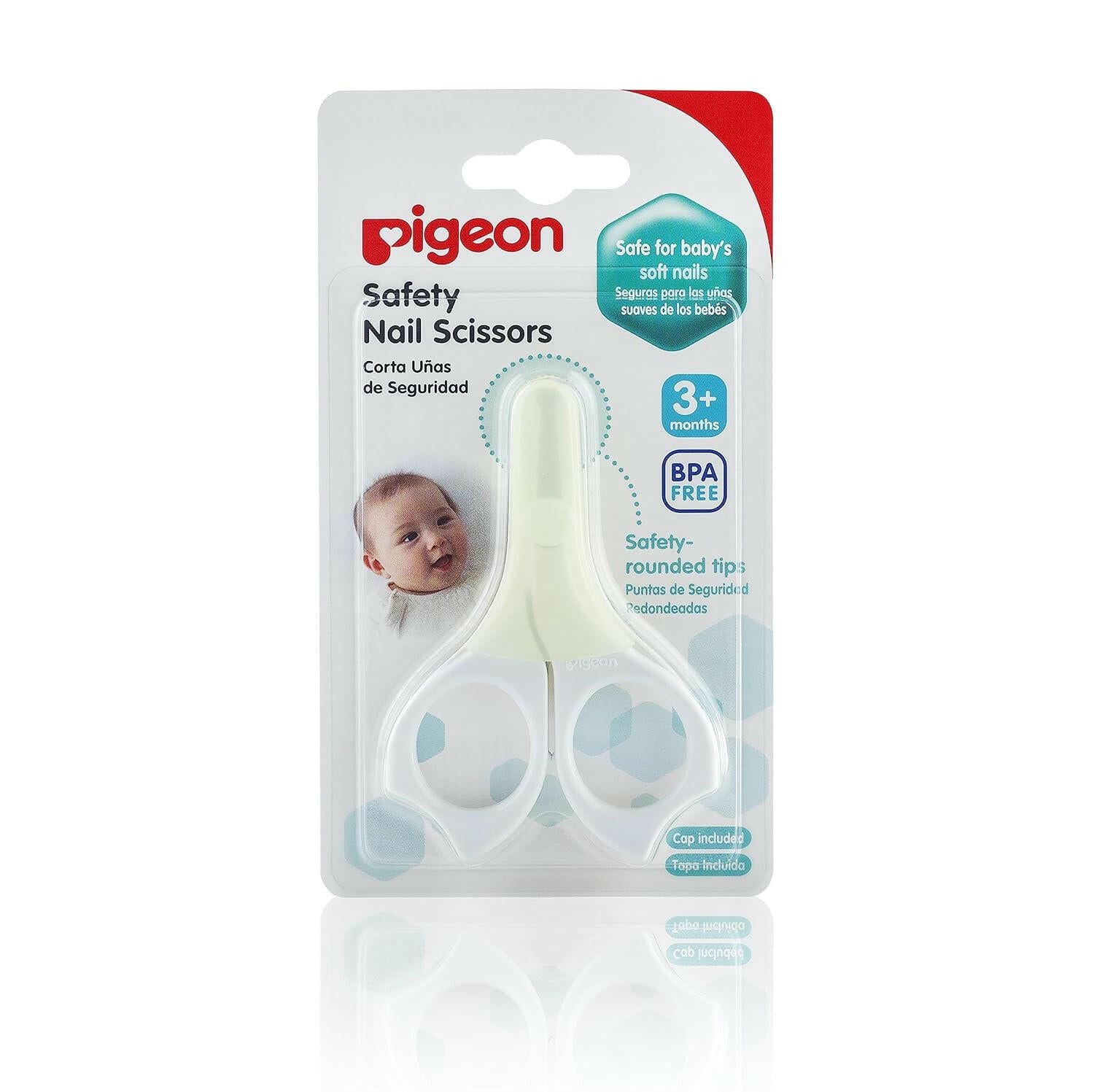 Pigeon Safety Nail Scissors, For 3+ Month Babies