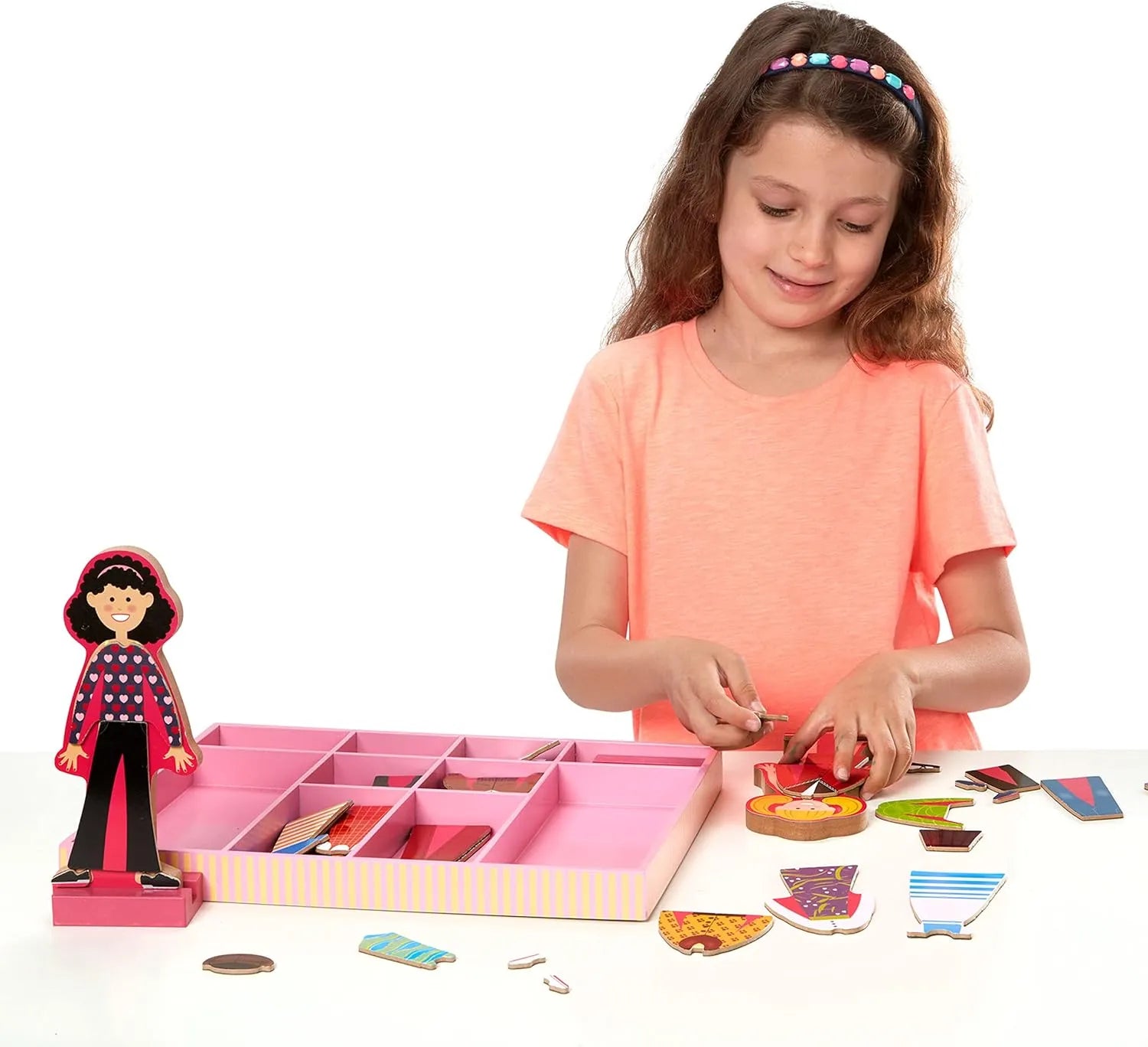 Melissa & Doug Abby and Emma Deluxe Magnetic Wooden Dress Up