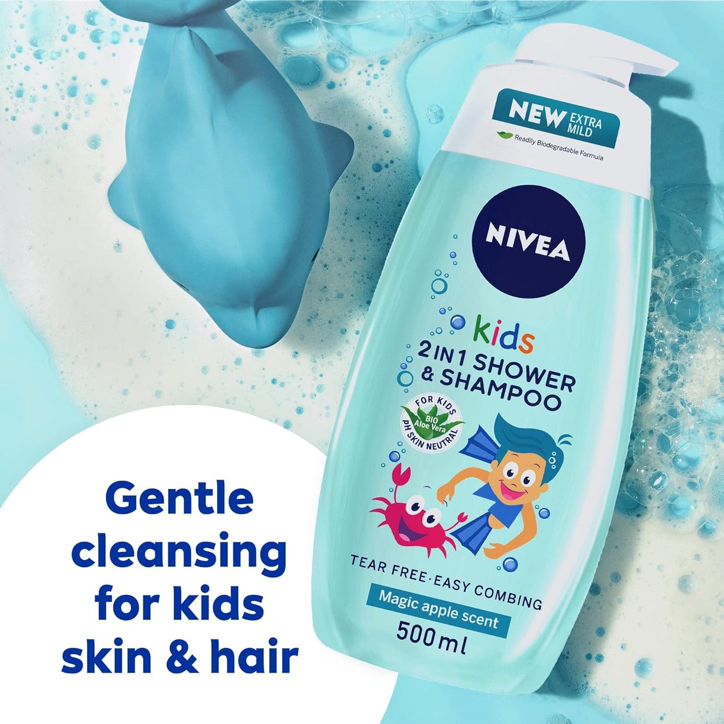 Nivea Kids 2 In 1 Shower & Shampoo (500ml)