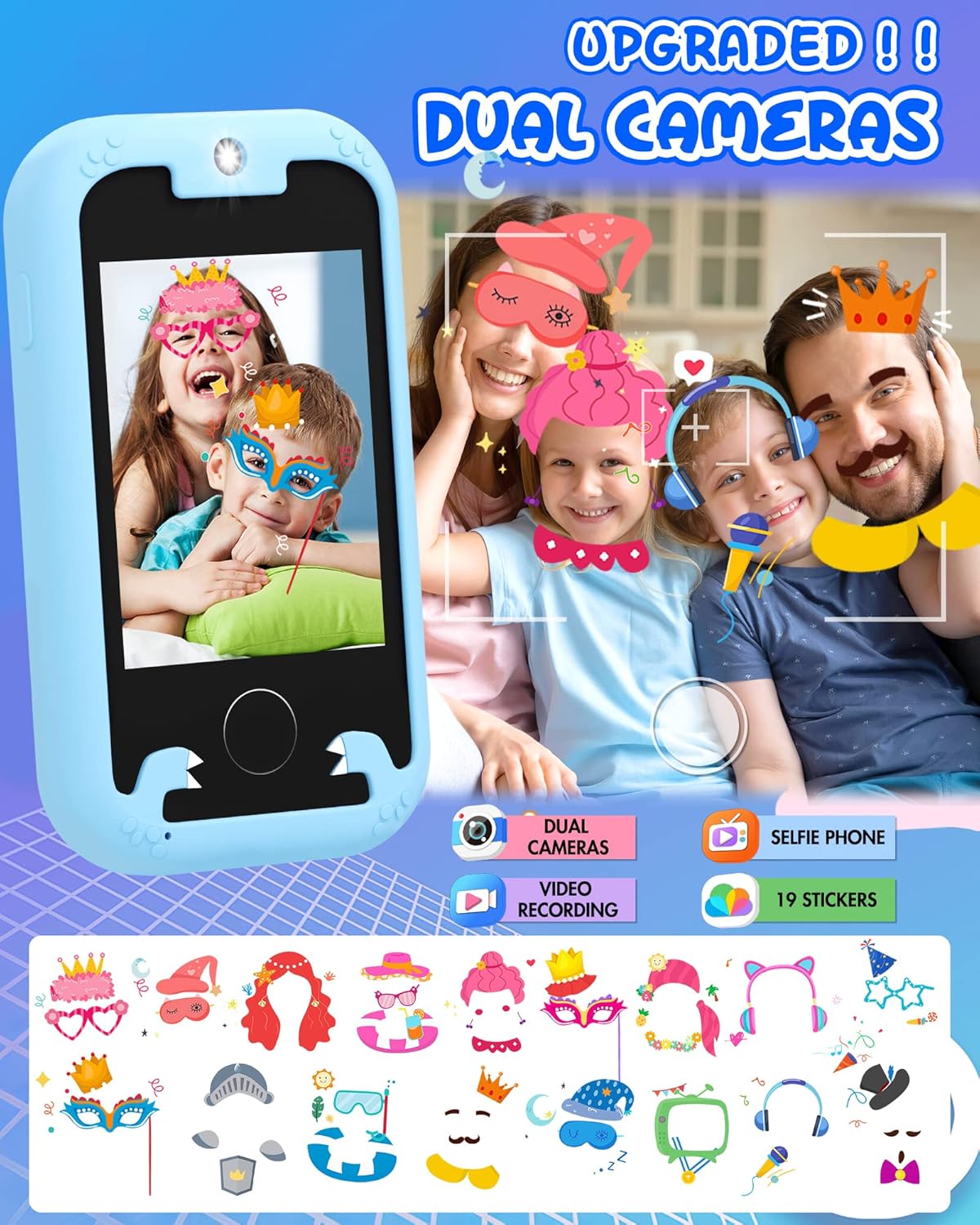 Smart Phone Toys for Toddler with Video and 8GB Memory Card