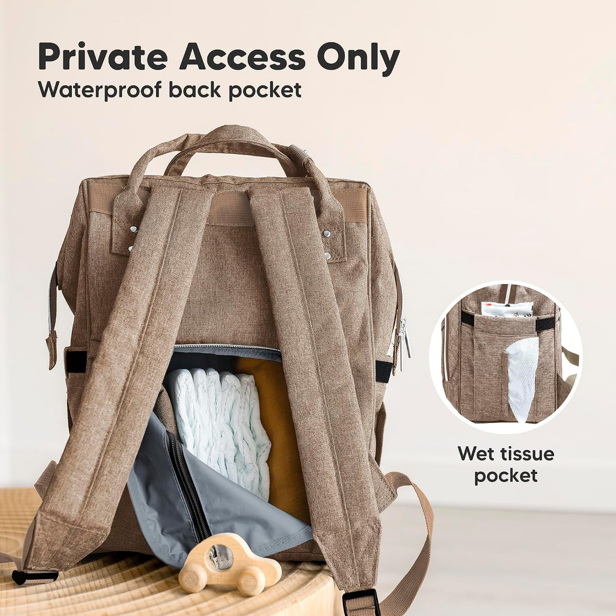 Keababies Original Diaper Bag (Coffee Brown)
