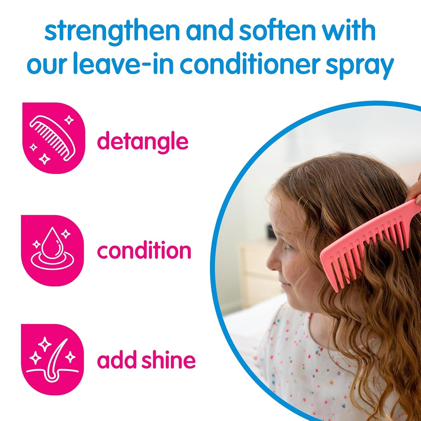 SoCozy Detangler & Leave In Conditioner Spray - Hair Detangler Spray for Kids - Paraben-Free Leave In Hair Conditioner & Detangling Spray for Frizzy Hair (8 fl oz)