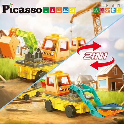 Picasso Magnetic Car Base 2 In 1 (16 Pcs)