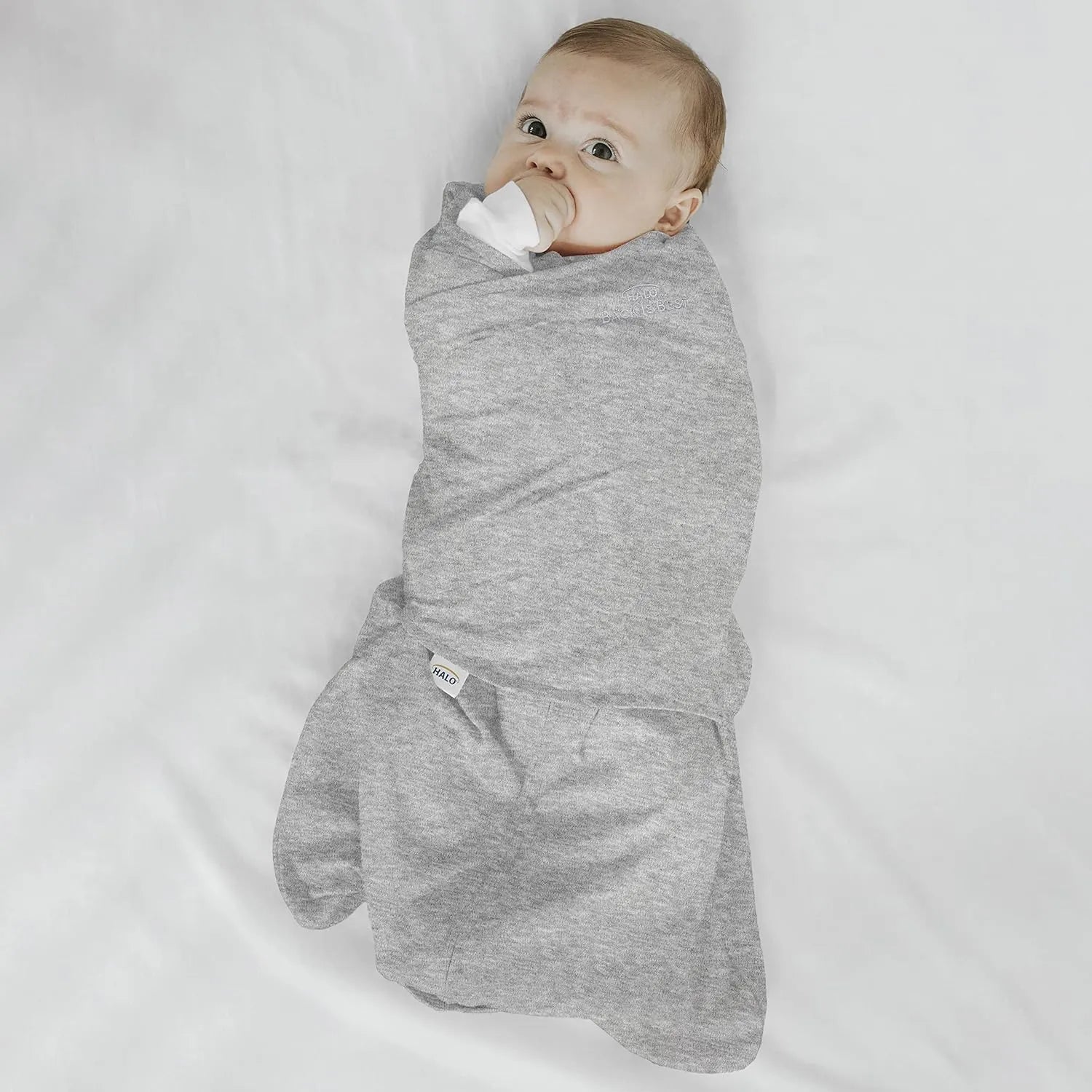 Halo 100% Cotton Sleep Sack Swaddle - Heather Grey (TOG 1.5)