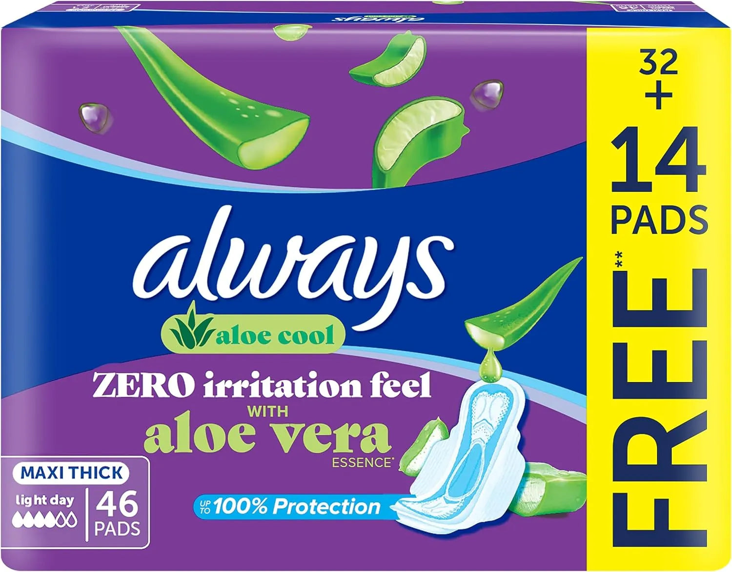 Always LW Maxi Thick Aloe Cool