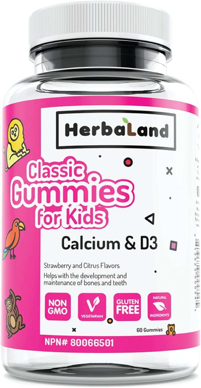 Herbaland Classic Gummies for Kids (Calcium & D3) 60's