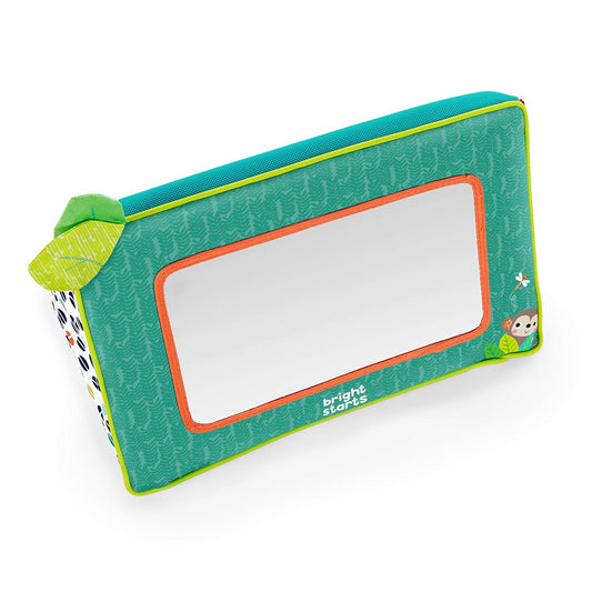 Bright Starts Sit and See Safari Floor Mirror Tummy Time Activity Toy, Ages Newborn+