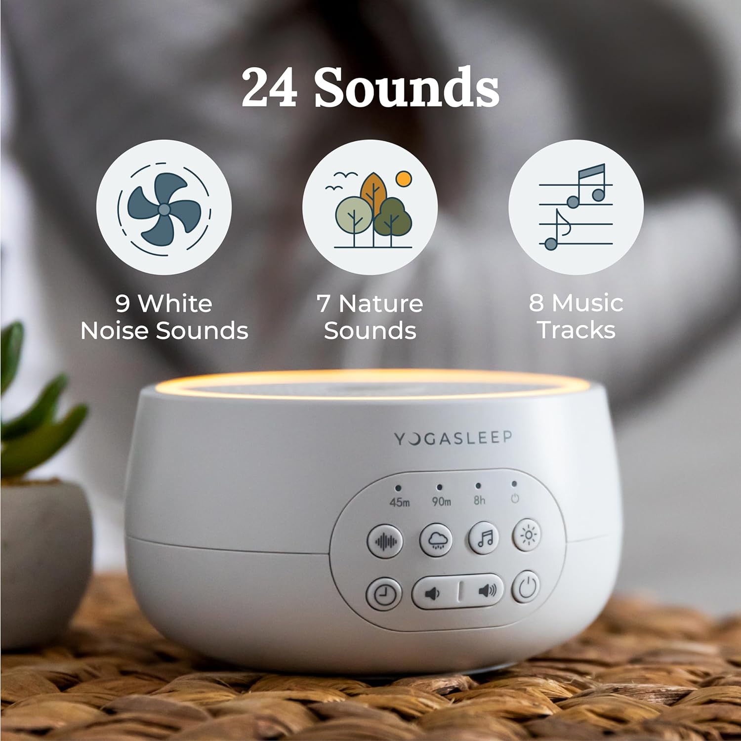 Yogasleep Dreamcenter Multi Sound White Noise Machine with Night Light, White