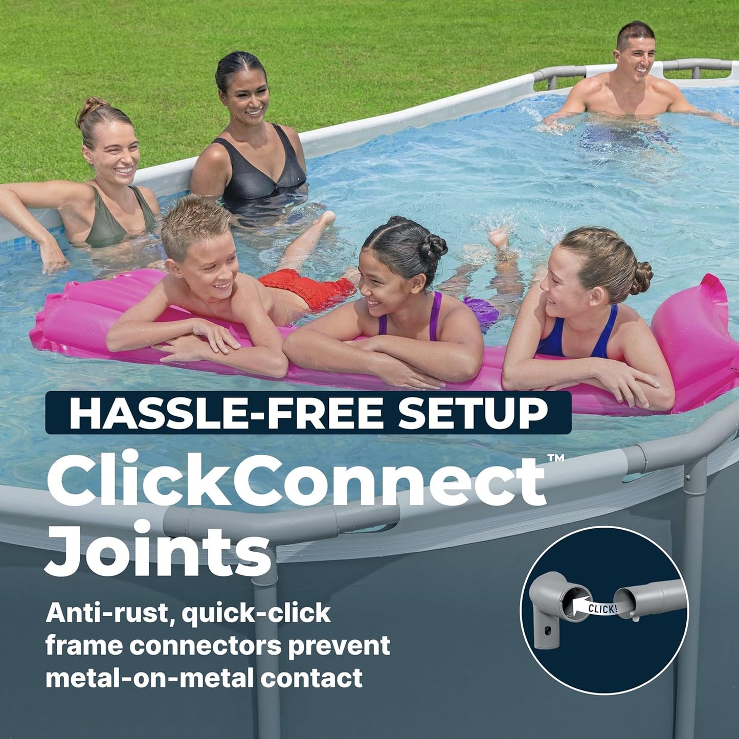 Bestway Power Steel Oval Pool Set (18' x 9' x 48"/5.49m x 2.74m x 1.22m)