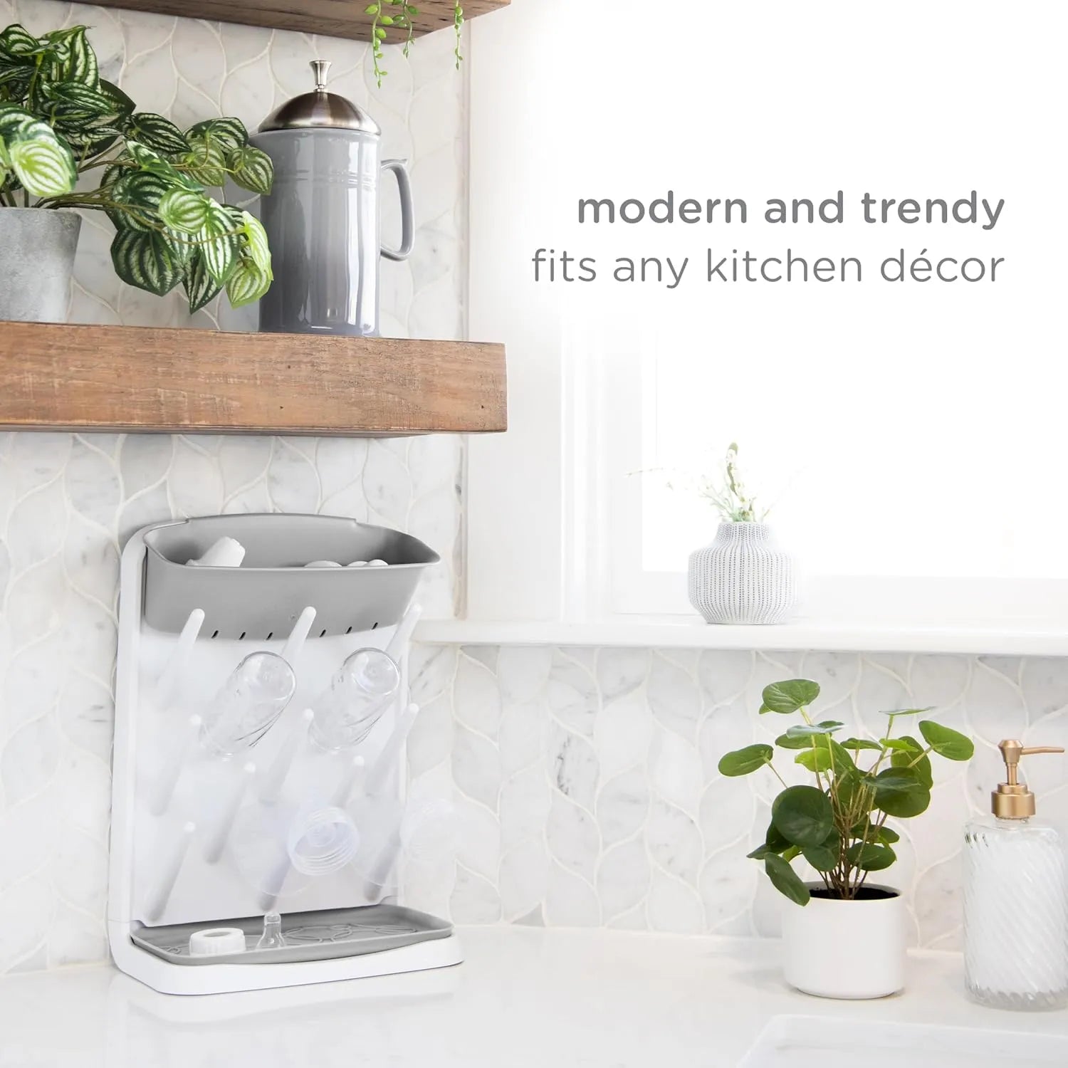 Ubbi Vertical Bottle Drying Rack (Gray)