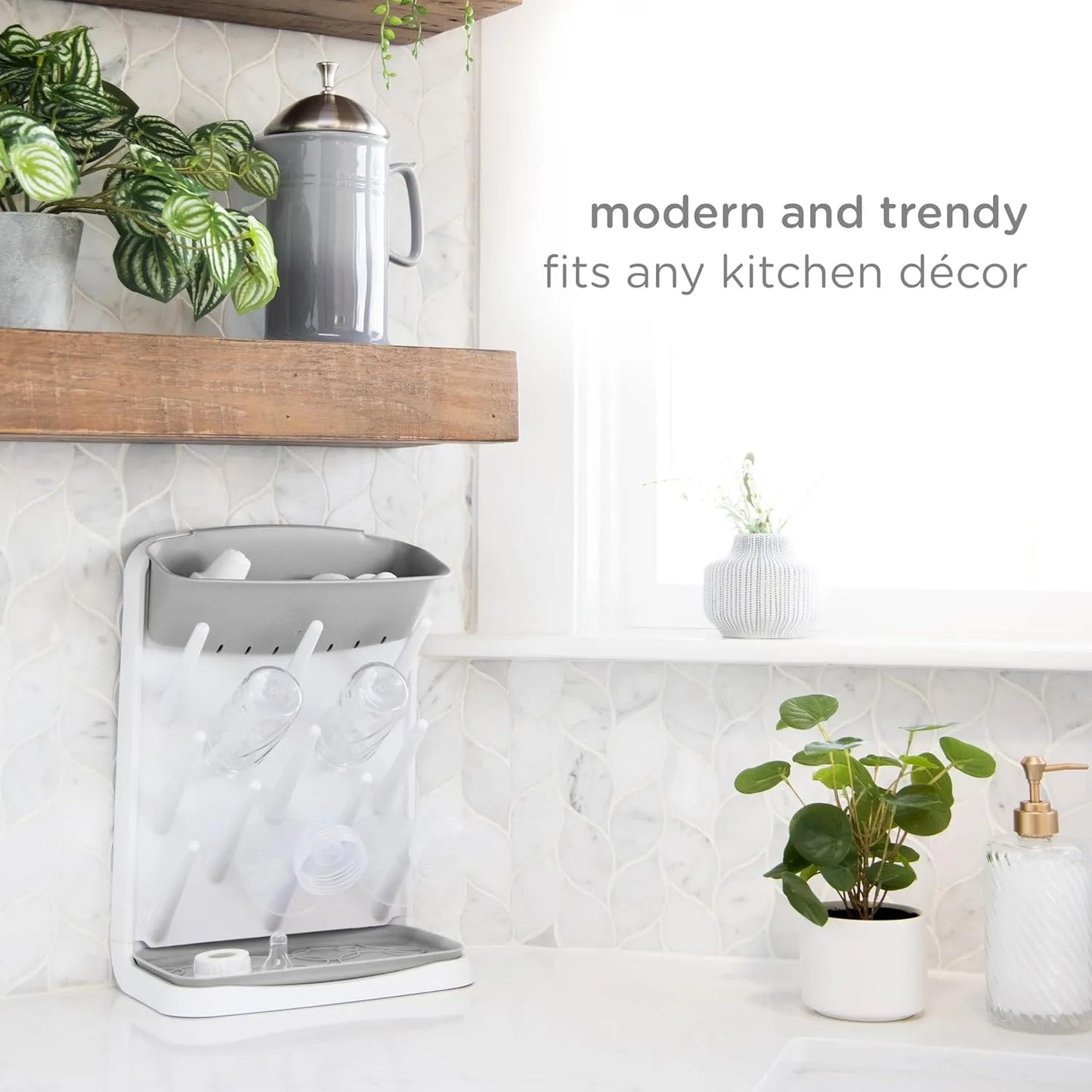 Ubbi Vertical Bottle Drying Rack (Gray)