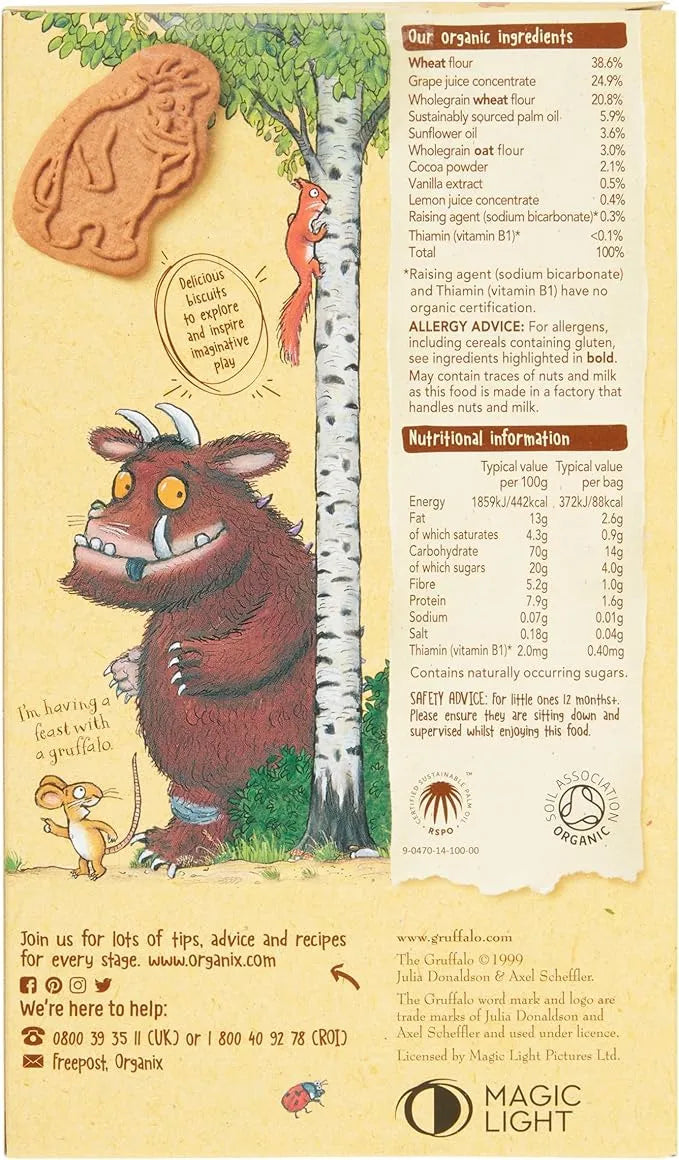 Organix Cocoa & Vanilla Gruffalo Biscuits (100g)