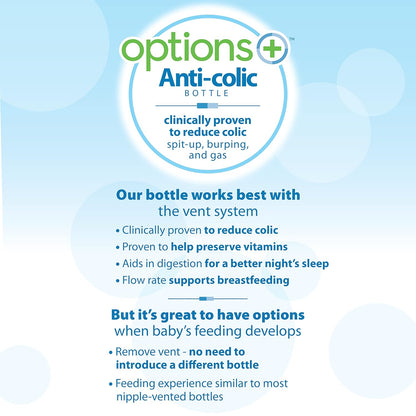 زجاجة د. براونز Options+ مضادة للمغص واسعة العنق مع كوب تدريب وحلمة مستوى 3 داخل الزجاجة (270ml)