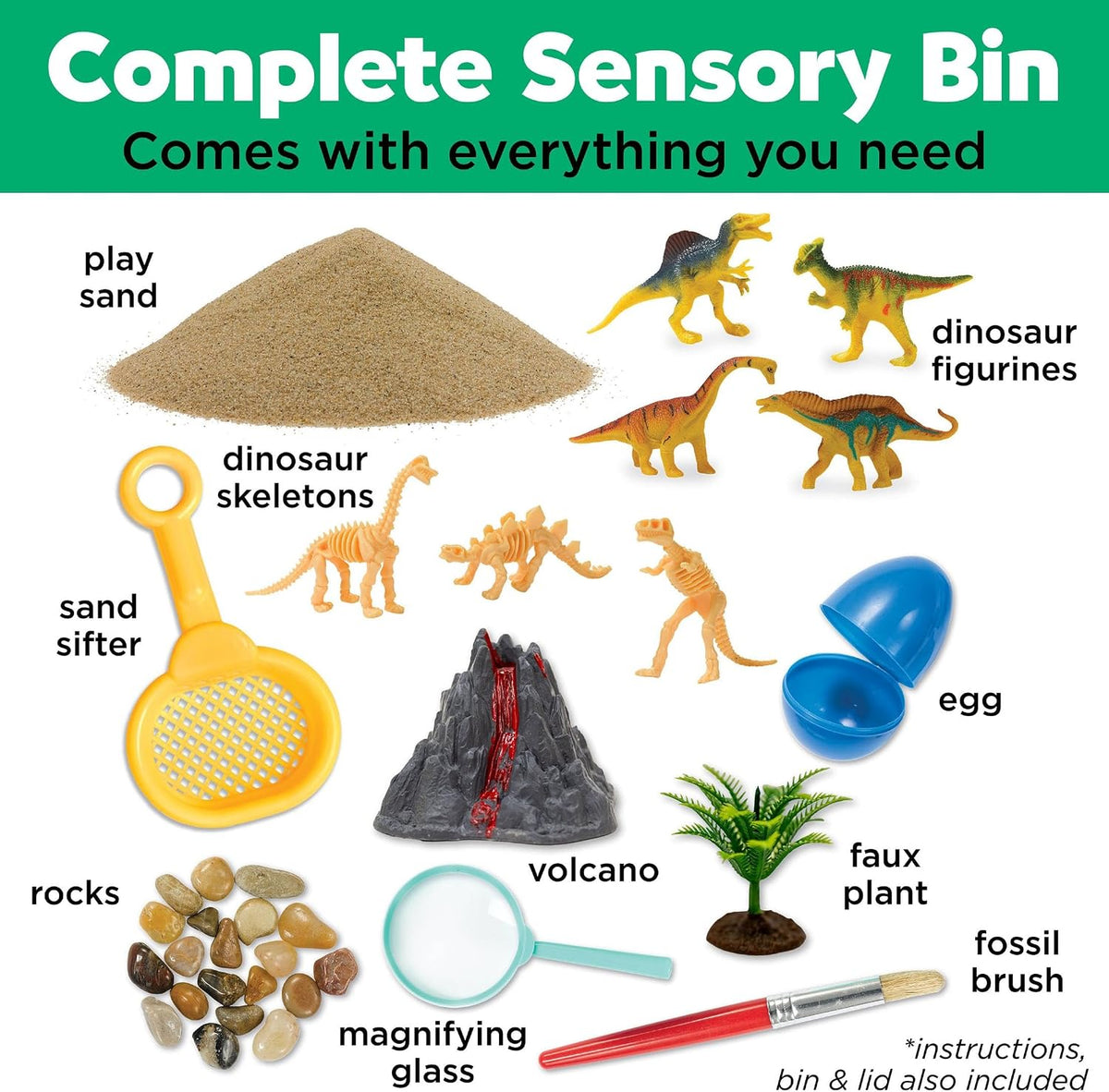 Creativity for Kids Sensory Bin – Dinosaur Dig Playset