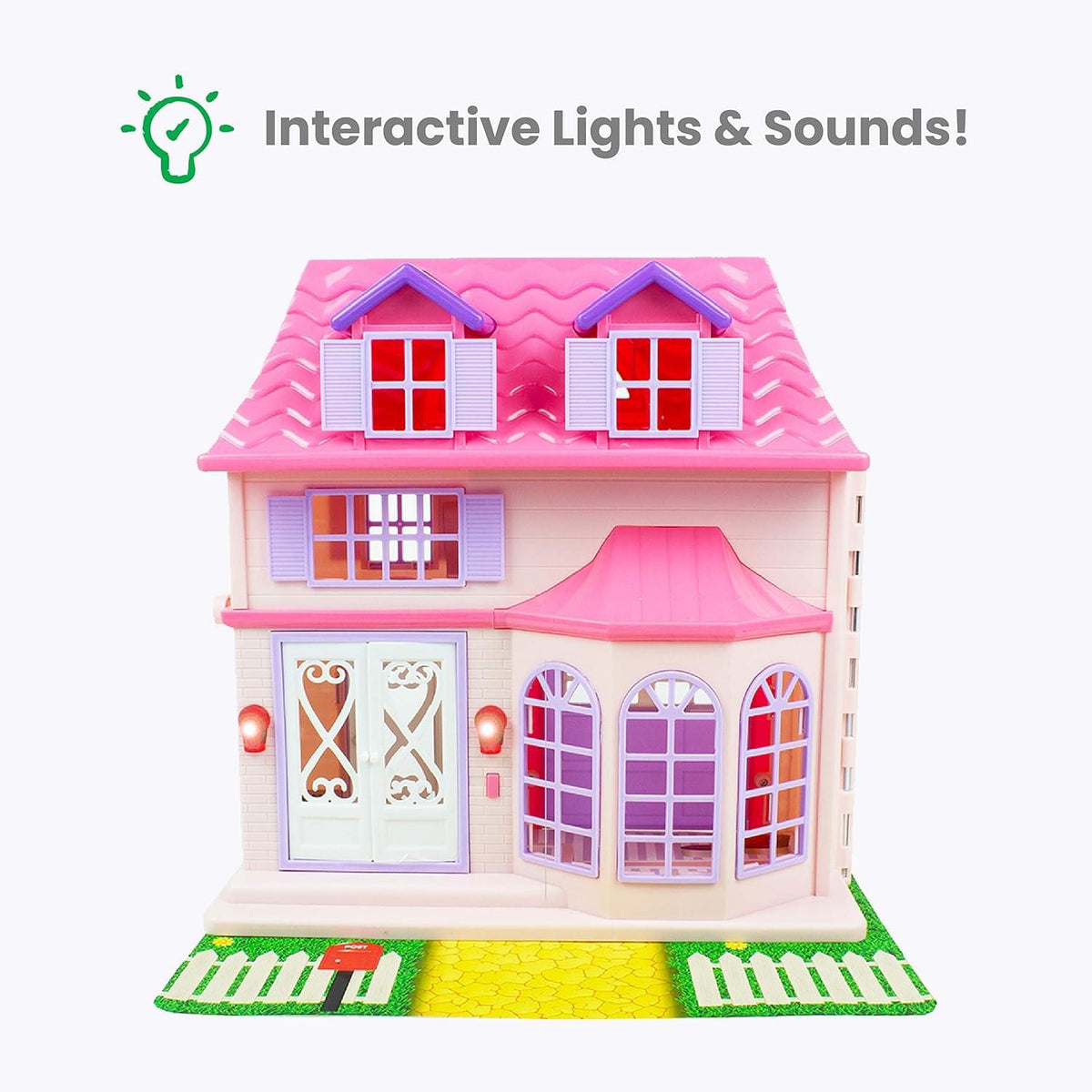 Boley - 21-Piece Collapsible Pretend Play Doll House Toy