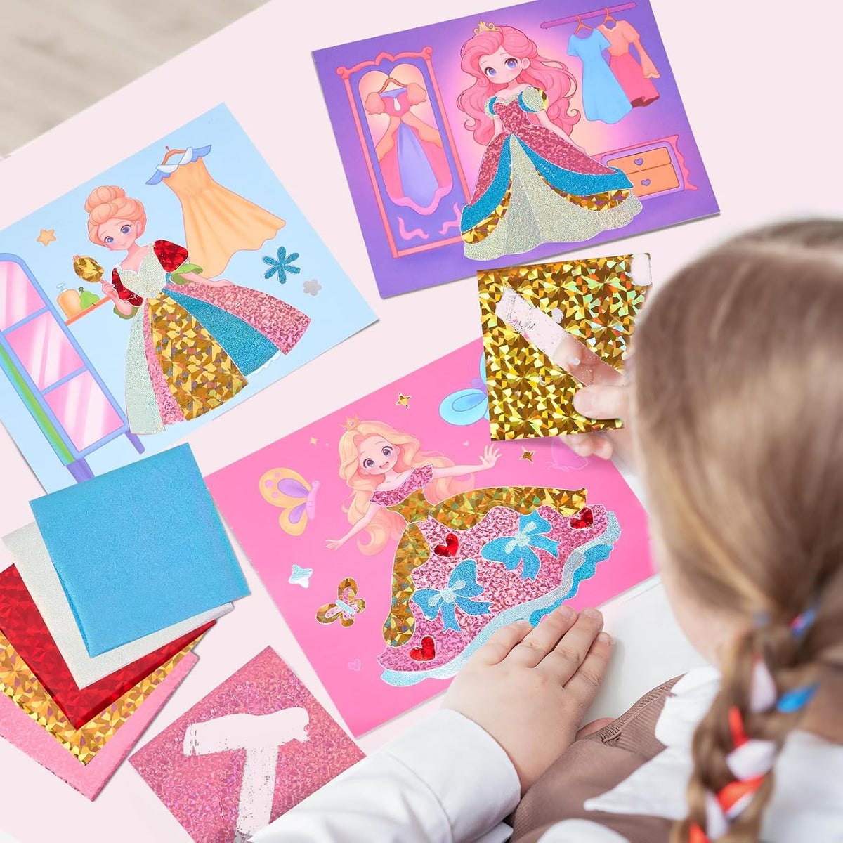 JoyCat Paint with Water Coloring Book & Shimmer Art – Magical Pony