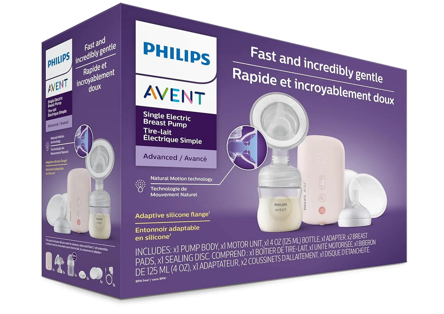 Phlips Avent Single Electric Cordless Breast Pump + Free Bottle Warmer